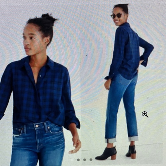 Madewell Wrap Front Shirt in Arion Plaid Size S - Picture 1 of 8